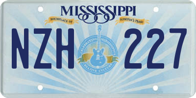 MS license plate NZH227