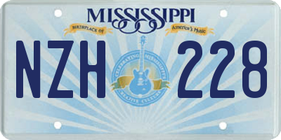 MS license plate NZH228