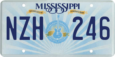 MS license plate NZH246