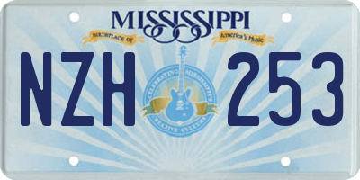 MS license plate NZH253