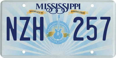 MS license plate NZH257