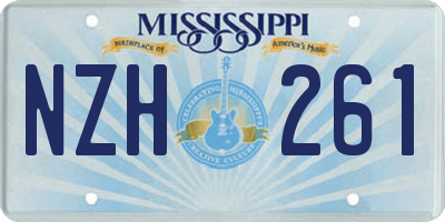 MS license plate NZH261