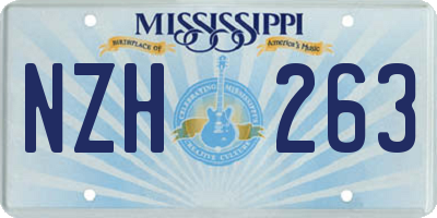 MS license plate NZH263