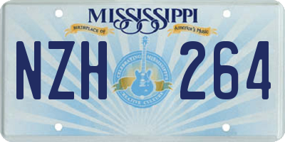 MS license plate NZH264
