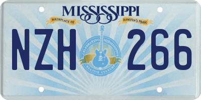 MS license plate NZH266