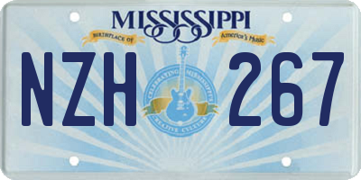 MS license plate NZH267