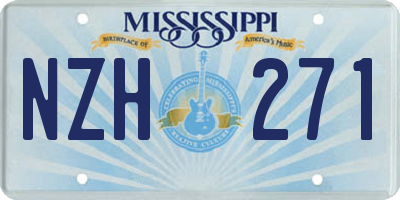 MS license plate NZH271
