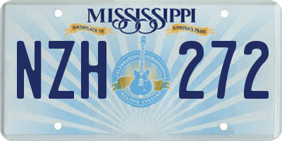 MS license plate NZH272