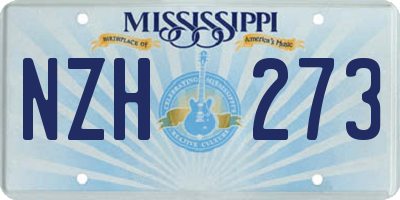 MS license plate NZH273