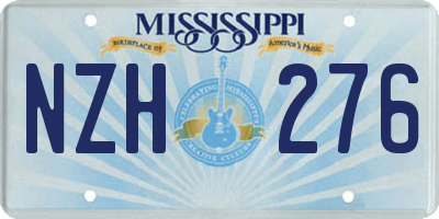 MS license plate NZH276