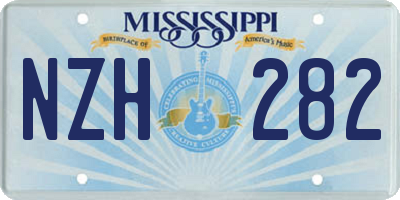 MS license plate NZH282