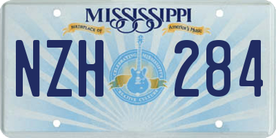 MS license plate NZH284