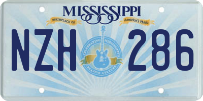 MS license plate NZH286