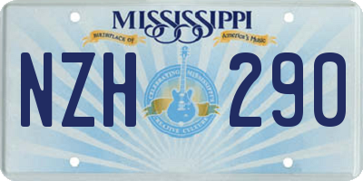 MS license plate NZH290