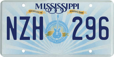 MS license plate NZH296