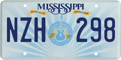MS license plate NZH298