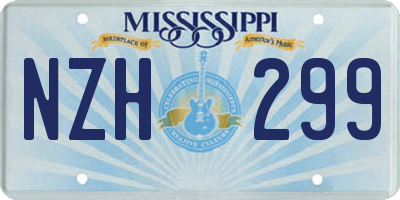 MS license plate NZH299