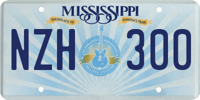 MS license plate NZH300