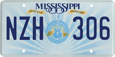 MS license plate NZH306