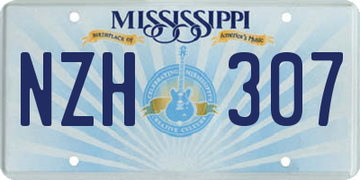 MS license plate NZH307