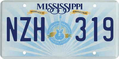 MS license plate NZH319