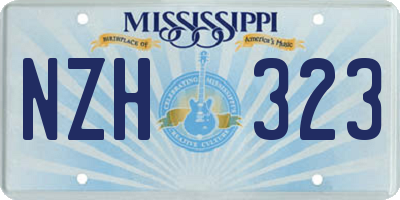 MS license plate NZH323