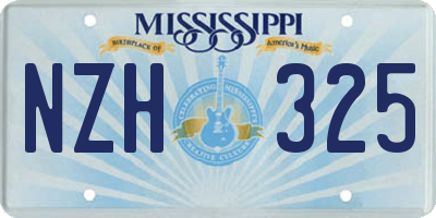 MS license plate NZH325