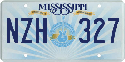 MS license plate NZH327