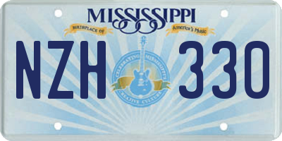 MS license plate NZH330