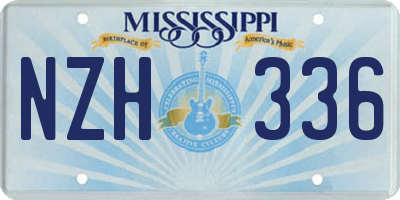 MS license plate NZH336