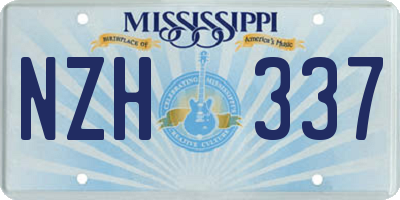 MS license plate NZH337