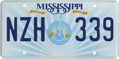 MS license plate NZH339