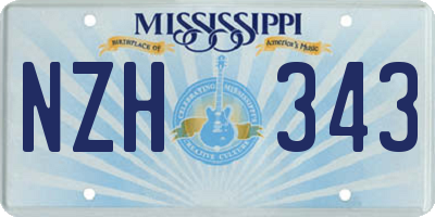 MS license plate NZH343