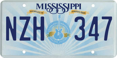 MS license plate NZH347