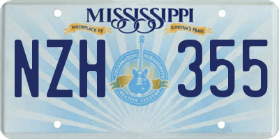 MS license plate NZH355