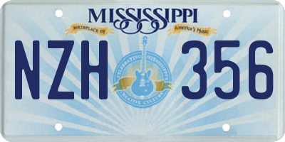 MS license plate NZH356