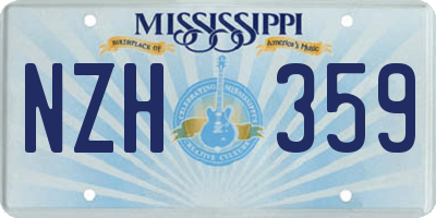 MS license plate NZH359