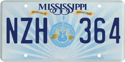 MS license plate NZH364