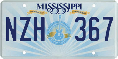 MS license plate NZH367