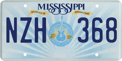 MS license plate NZH368