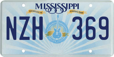 MS license plate NZH369