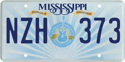 MS license plate NZH373