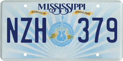 MS license plate NZH379