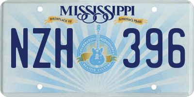 MS license plate NZH396