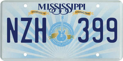 MS license plate NZH399