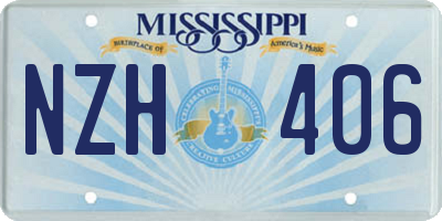 MS license plate NZH406