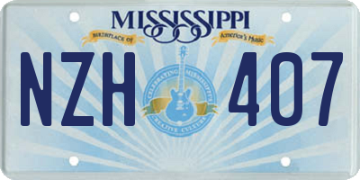 MS license plate NZH407