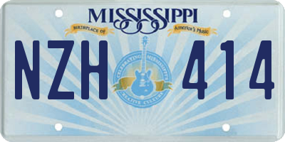 MS license plate NZH414