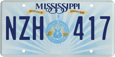 MS license plate NZH417