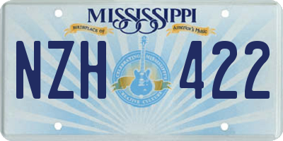 MS license plate NZH422